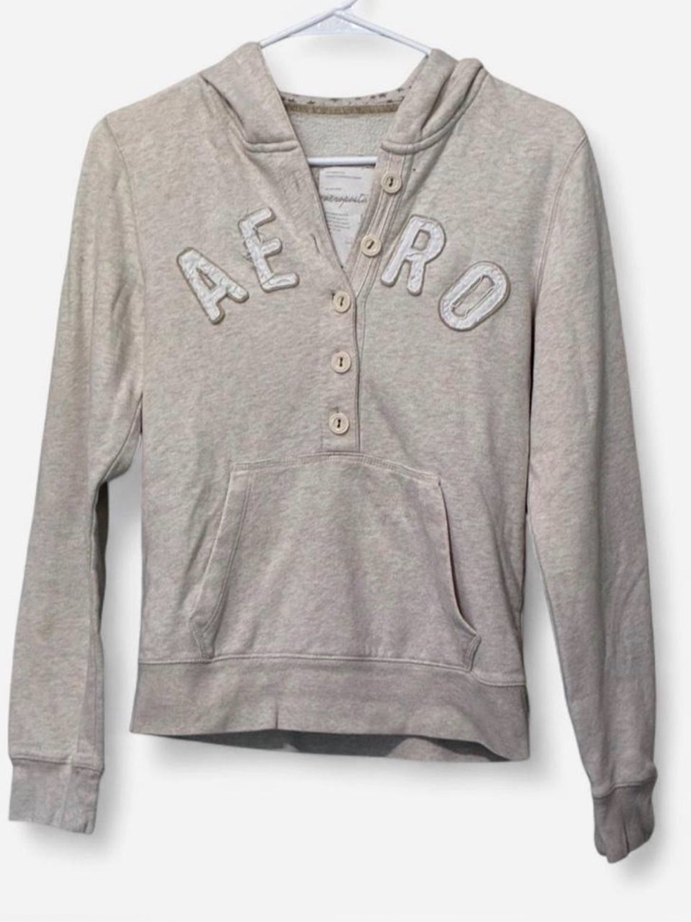 Aéropostale Y2K-style henley hoodie womens size medium